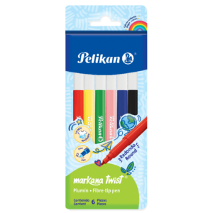 Plumones redondos Markana twist c/6 pzas