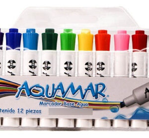 Marcadores de agua de colores Aquamar c/ 12 piezas