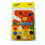 Acuarelas no tóxicas 12 pastillas de color con pincel