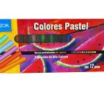 Gises colores pastel barras profesionales c/ 12 piezas