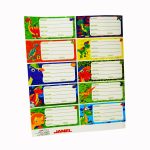 Etiqueta escolar para materias v/ diseños c/ 25 piezas