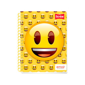 Cuaderno profesional Emoji, 100 hojas, doble espiral.