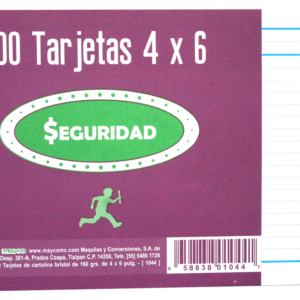 Tarjeta Rayada 4×6 c/100 pzas