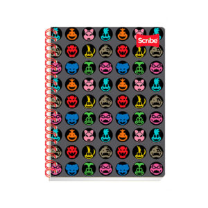 Cuaderno profesional Mario Bros, 100 hojas, doble espiral c/ stickers.