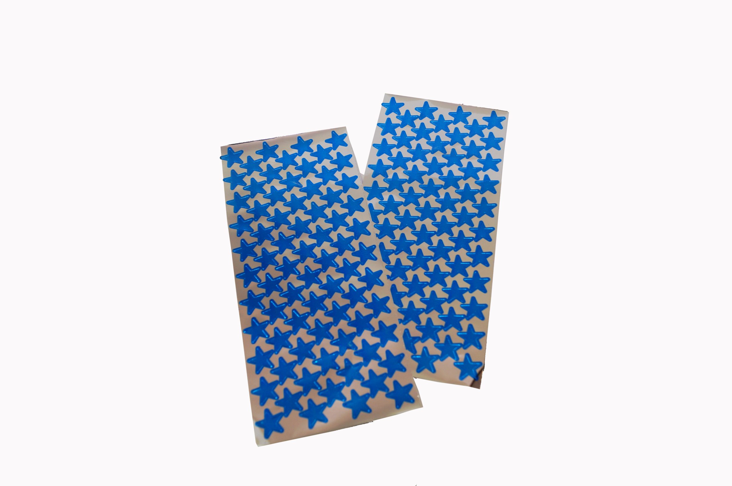 Calcomanía metálica estrella azul c/2 planillas