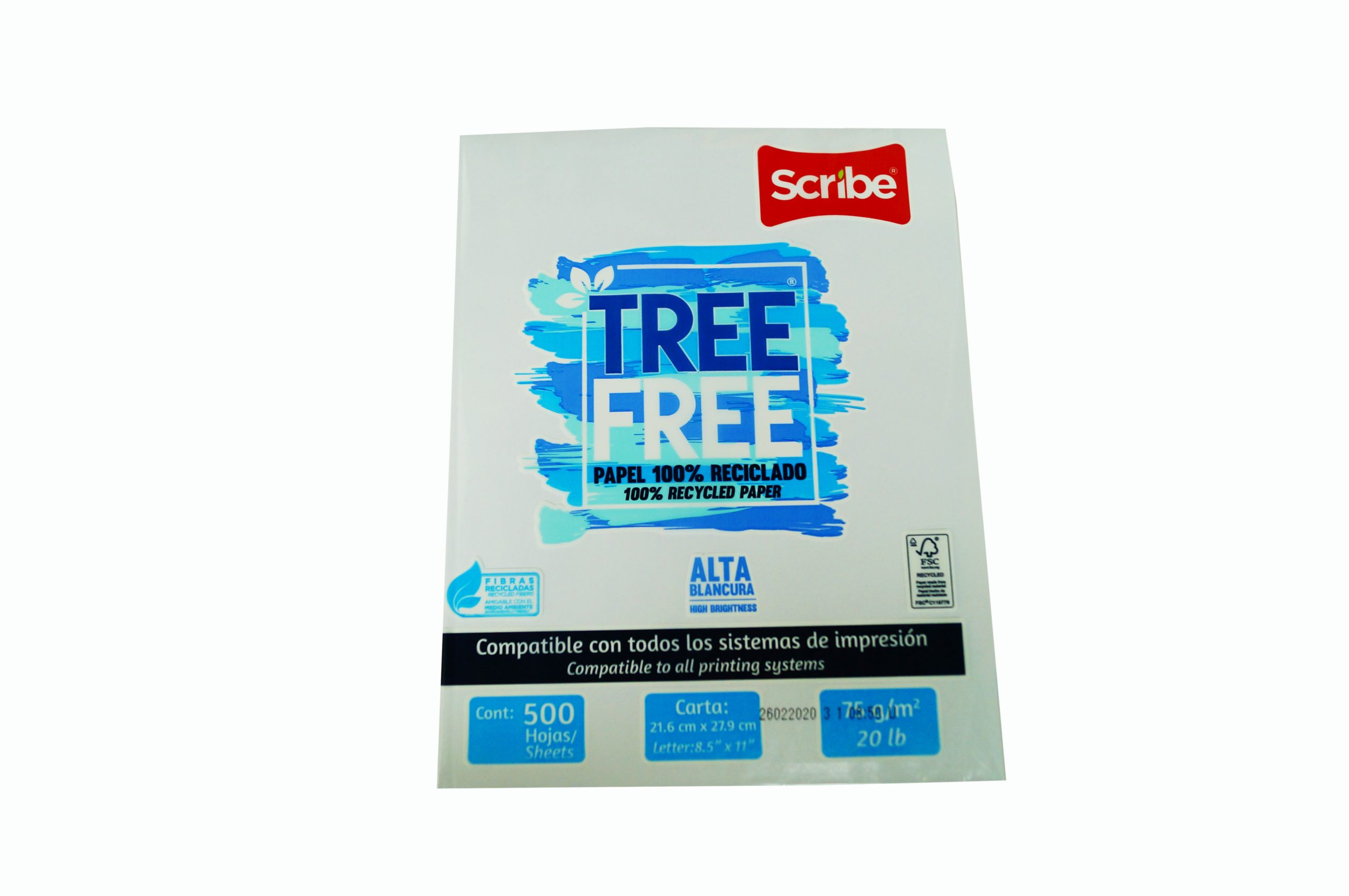 Hoja blanca Tree Free tamaño Carta c/500 hojas