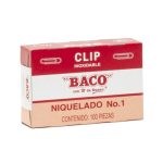 Clip niquelado no. 1 c/100 piezas