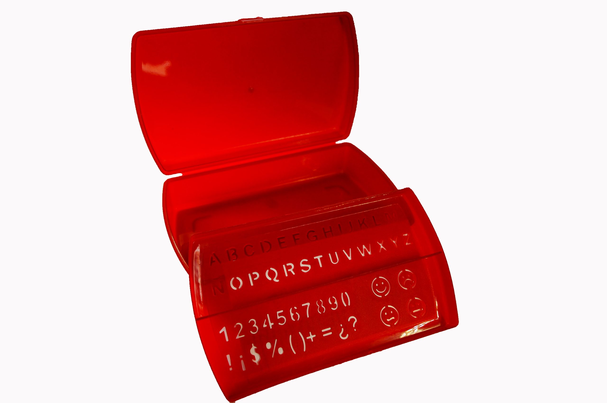 Lapicera de plástico con plantilla v/colores