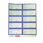 Etiqueta escolar para materias c/ 25 piezas