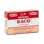 Clip niquelado no. 3 c/100 piezas