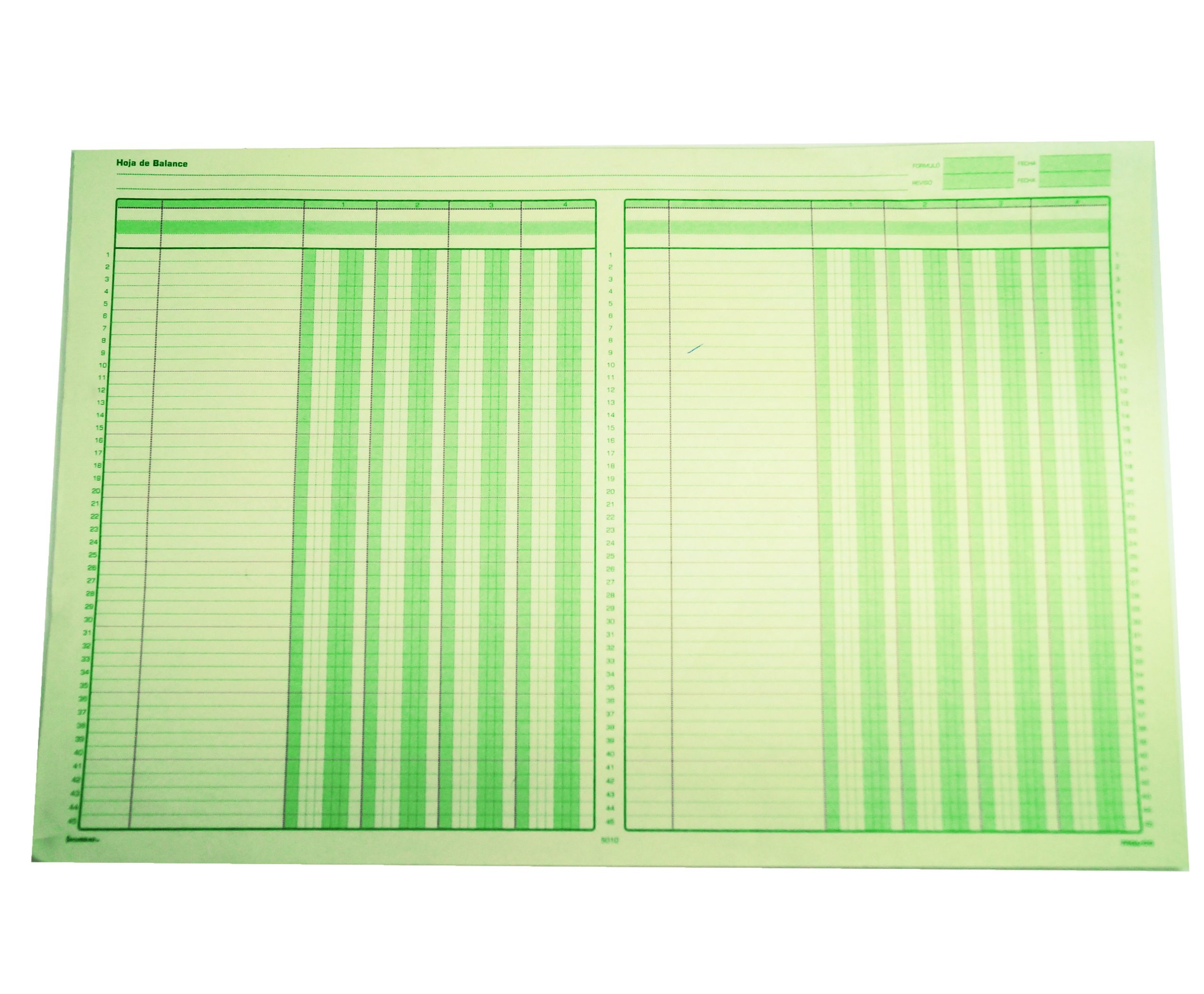 Block hoja de balance Seguridad c/ 50 hojas