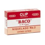 Clip niquelado no. 2 c/100 piezas