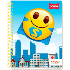 Cuaderno profesional Emoji, C5 100 hojas, doble espiral.
