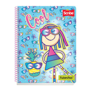 Cuaderno profesional Fulanitos, 100 hojas, espiral sencillo.