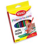 Plumones escolares tinta lavable c/ 12 piezas