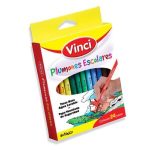 Plumones escolares tinta lavable c/24 piezas