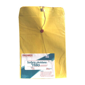 Sobre manila con rondana t/extra-oficio 25.5 x 34 cm c/25 pzas