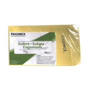 Sobre manila sin rondana t/esquela 16.5 x 25 cm c/50 pzas