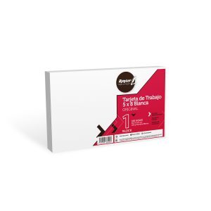 Tarjeta de trabajo Blanca 5×9 c/100 pzas